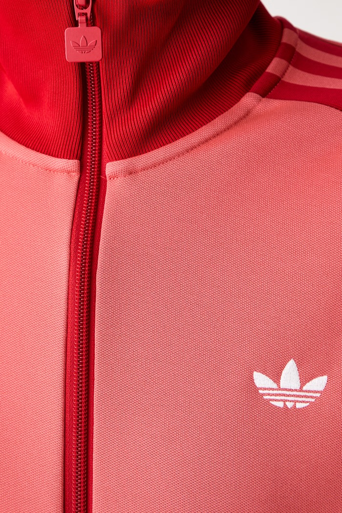 adidas Originals bluza rozpinana damska z bawełną Beckenbauer KV9564 różowy
