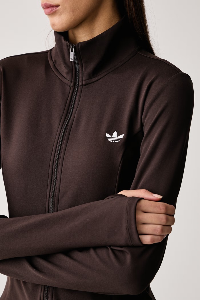 Cipzáras melegítőfelső női Essentials adidas Originals KV9157 barna