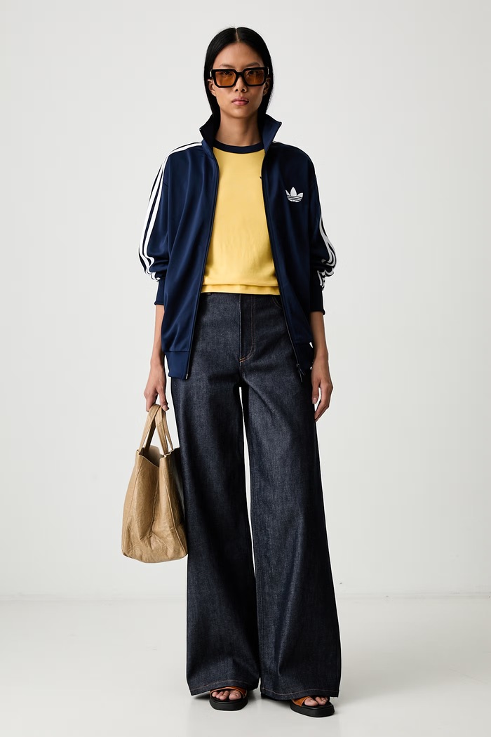 adidas Originals dukserica na zakopčavanje za žene Firebird KV5402 mornarsko plava AW26