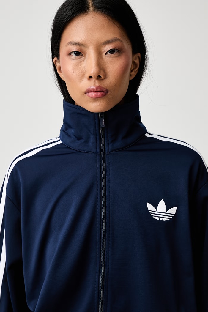 adidas Originals dukserica na zakopčavanje za žene Firebird mornarsko plava KV5402