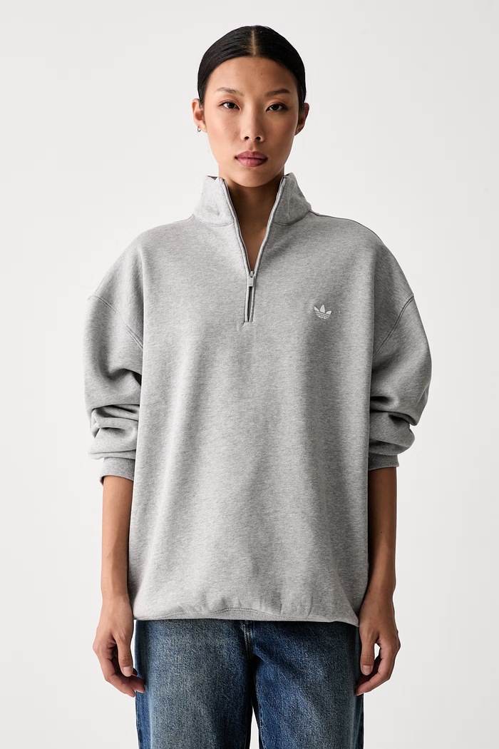 adidas Originals dukserica za žene s pamukom Essentials siva KT2316