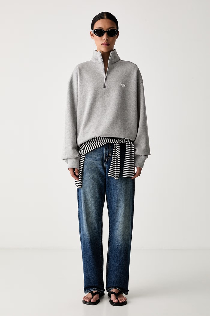 adidas Originals dukserica za žene s pamukom Essentials KT2316 siva AW26