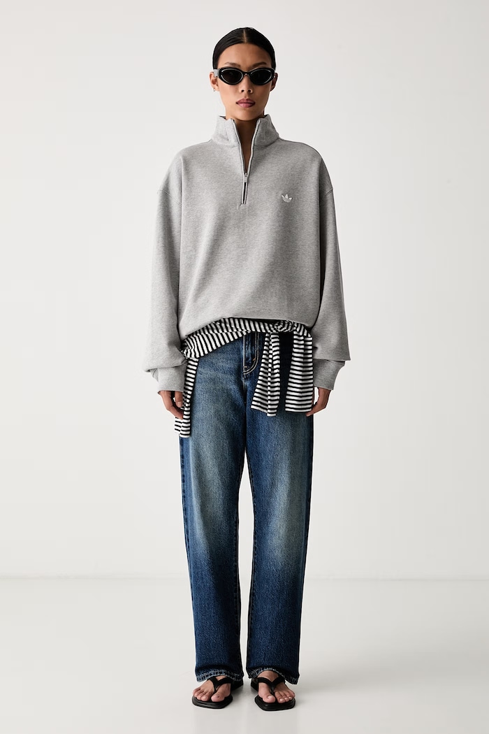 adidas Originals dukserica za žene s pamukom Essentials KT2316 siva AW26