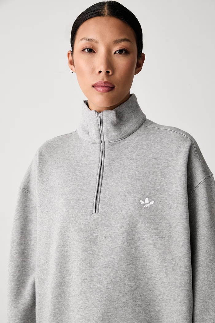 adidas Originals dukserica za žene s pamukom Essentials siva KT2316