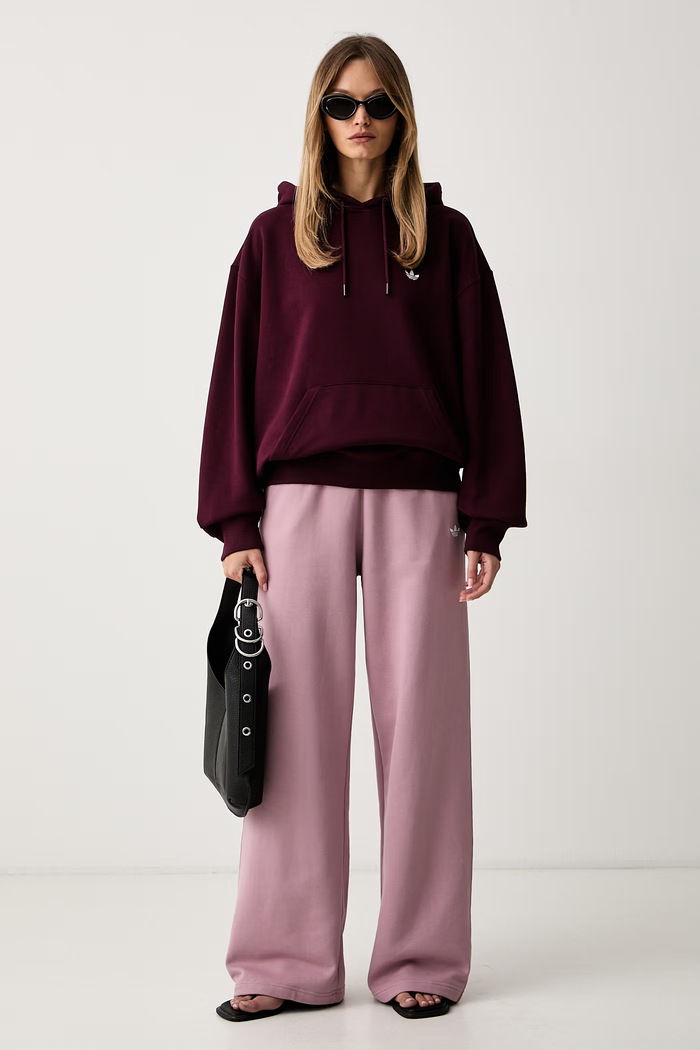 adidas Originals dukserica sa kapuljačom za žene s pamukom Essentials KT2274 bordo AW26