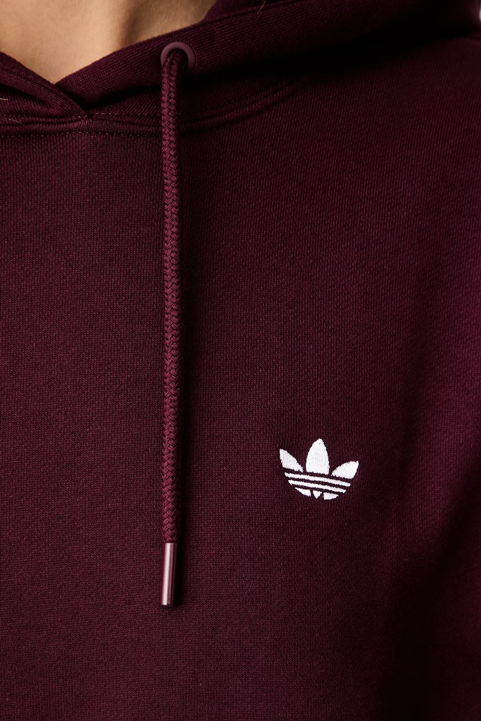 adidas Originals dukserica sa kapuljačom za žene s pamukom Essentials KT2274 bordo