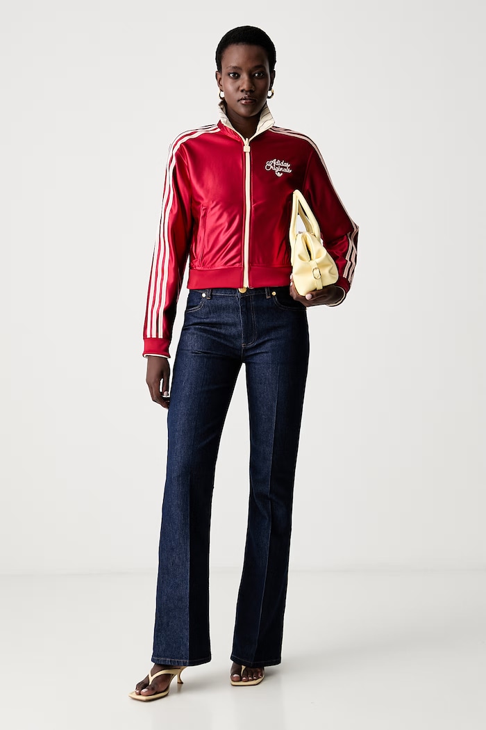 Oblečenie adidas Originals obojstranná mikina dámska Firebird KT1850 béžová