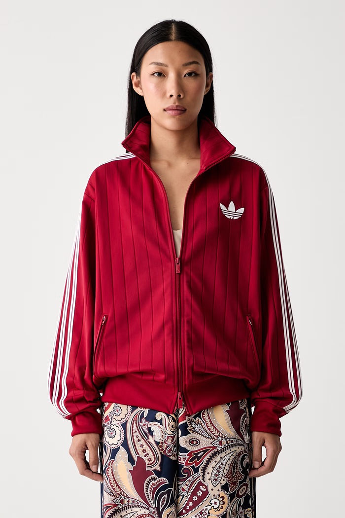 adidas Originals кофта на застёжке для женщин Firebird красный KS9984