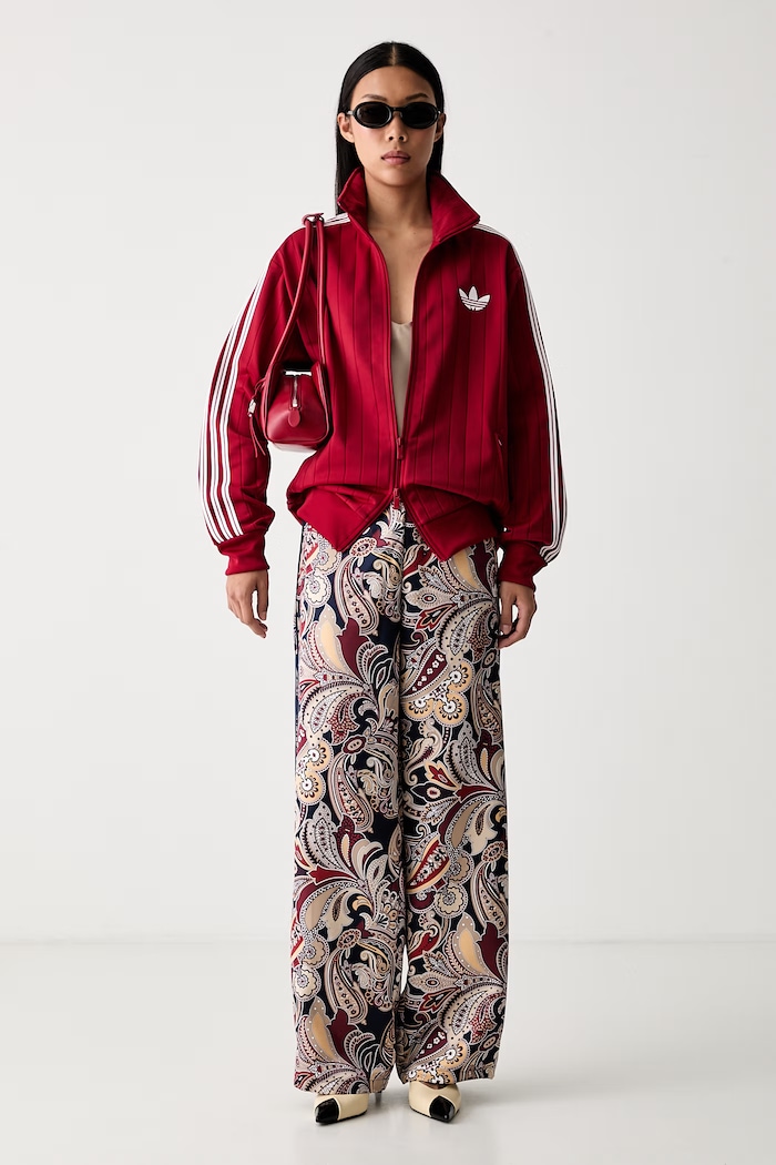 adidas Originals кофта на застёжке для женщин Firebird KS9984 красный AW26