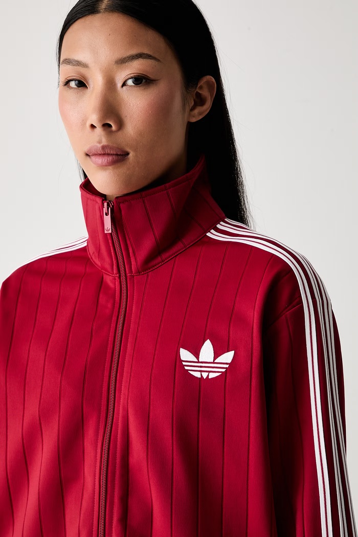 adidas Originals кофта на застёжке для женщин Firebird красный KS9984