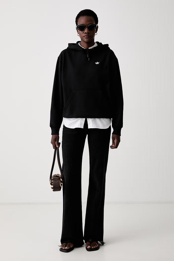 adidas Originals bluza z kapturem damska z bawełną Essentials KS4828. czarny AW26