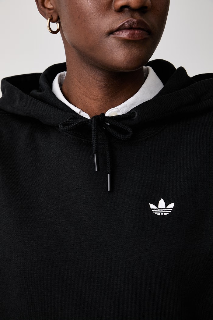 adidas Originals bluza z kapturem damska z bawełną Essentials KS4828. czarny