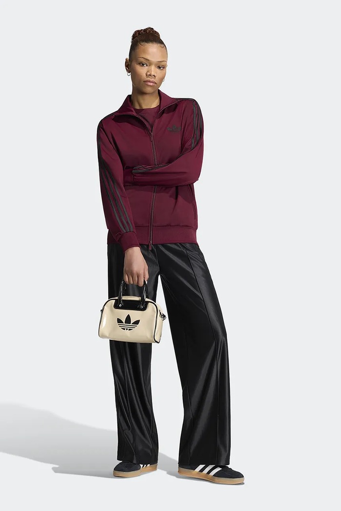 Abbigliamento adidas Originals Felpa con cerniera da donna Firebird KS4678 granata