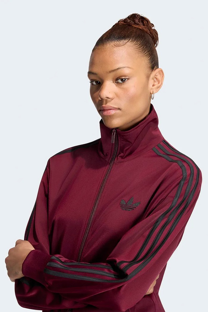 Felpa con cerniera da donna Firebird adidas Originals KS4678 granata