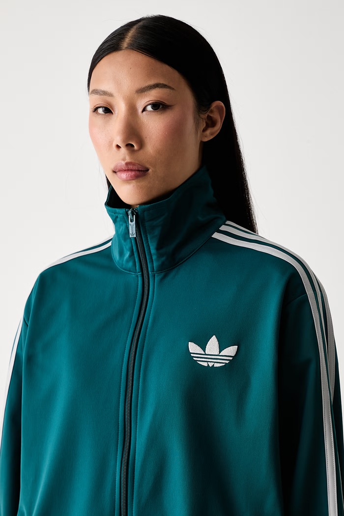 adidas Originals кофта на застібці жіноча Firebird бірюзовий KS4676.