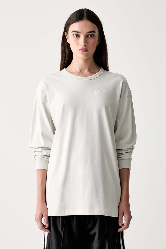 adidas Originals longsleeve damski bawełniany Essentials szary KR8791