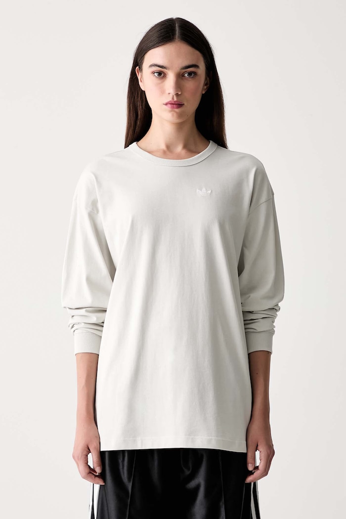 adidas Originals longsleeve damski bawełniany Essentials szary KR8791