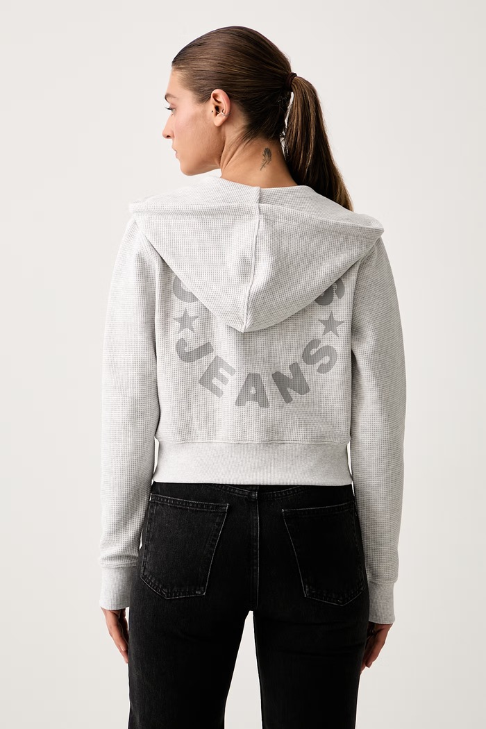Odjeća Guess Jeans dukserica na zakopčavanje za žene s pamukom W6YQ13.K4206 siva
