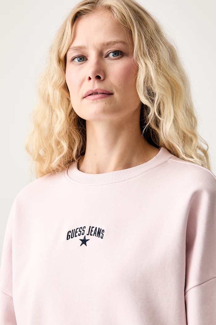 Guess Jeans кофта жіноча бавовняна рожевий W6YQ03.K3828