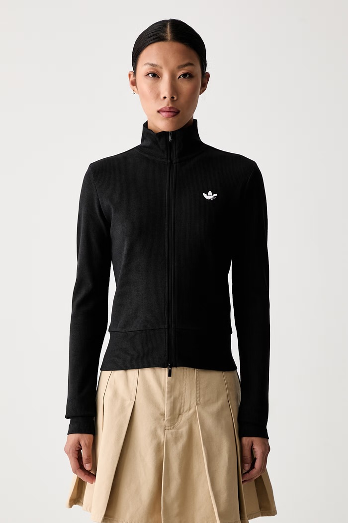adidas Originals μπλούζα με κουμπιά Γυναικεία Essentials μαύρο KR3598