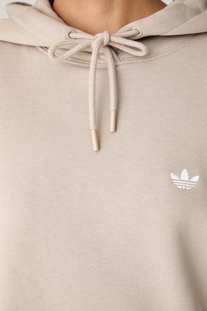 adidas Originals μπλούζα με κουκούλα γυναικεία με βαμβάκι Essentials KR3591 μπεζ