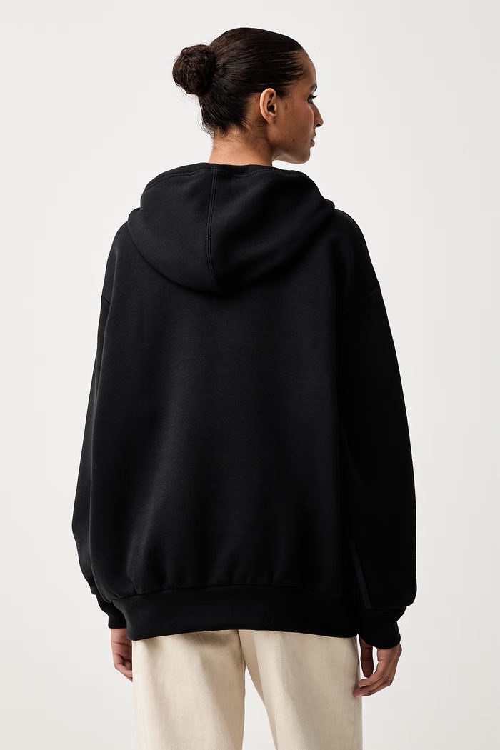 Одежда adidas Originals кофта с капюшоном для женщин с хлопком Spacer KQ6461 чёрный