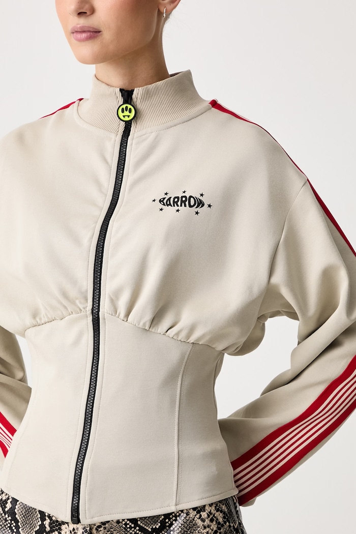 Bluza rozpinana damska z bawełną Barrow F6BWWOJK116 beżowy