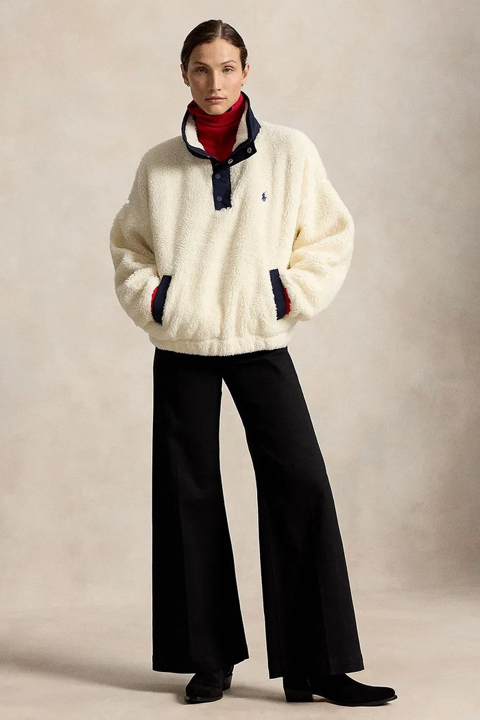 Odzież Polo Ralph Lauren bluza polarowa damska 211B17802 beżowy