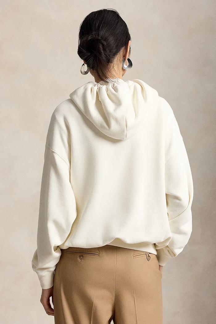 Polo Ralph Lauren bluza z kapturem damska z bawełną 211B17799 beżowy AW26