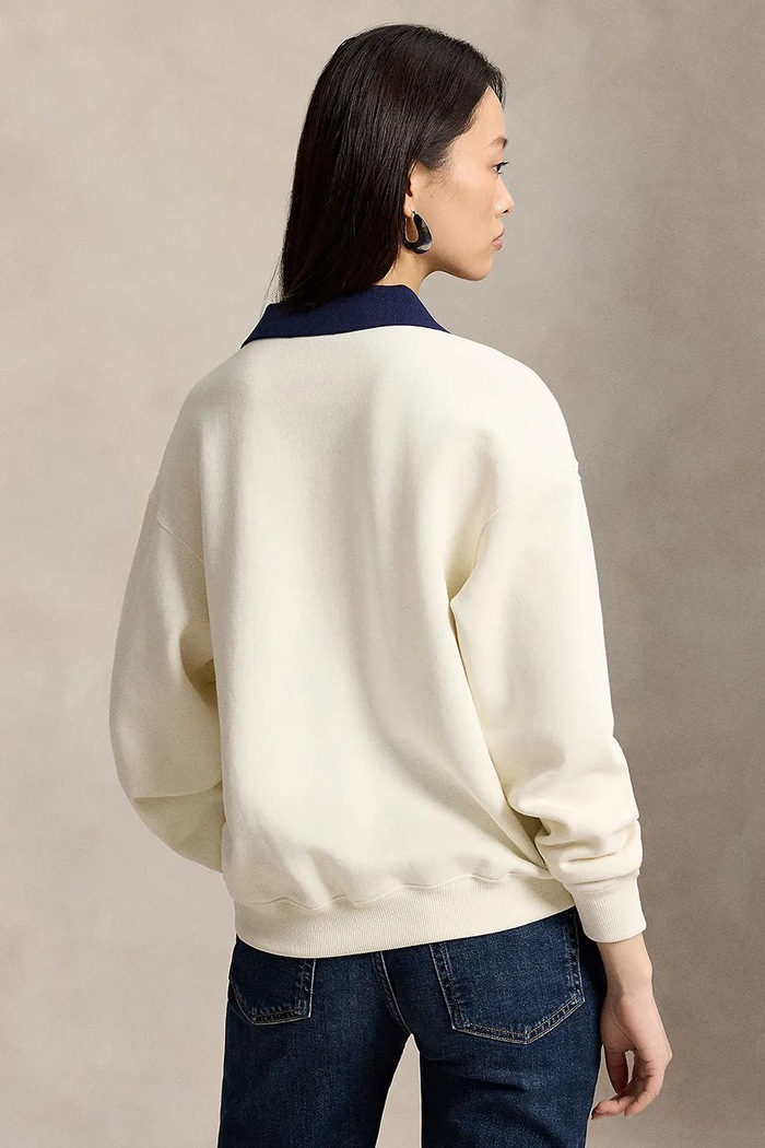 Polo Ralph Lauren bluza damska z bawełną 211B17785 beżowy AW26