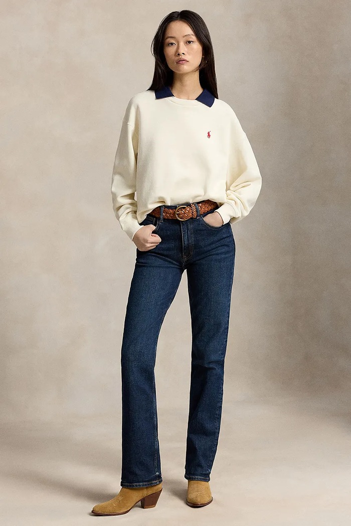 Odzież Polo Ralph Lauren bluza damska z bawełną 211B17785 beżowy
