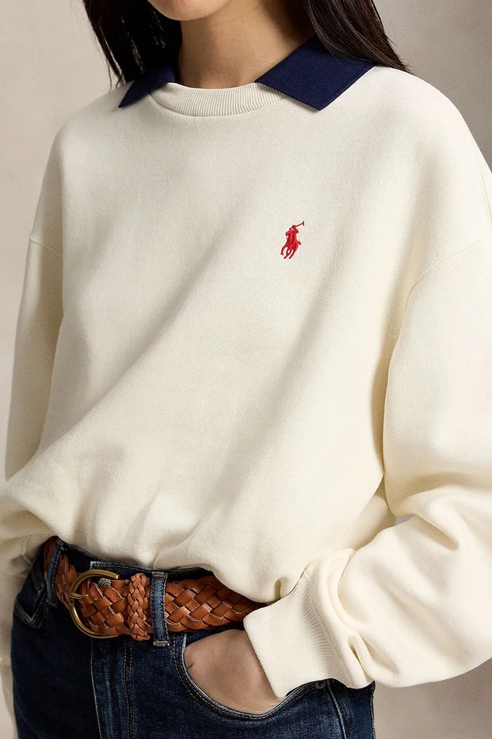 Polo Ralph Lauren bluza damska z bawełną 211B17785 beżowy