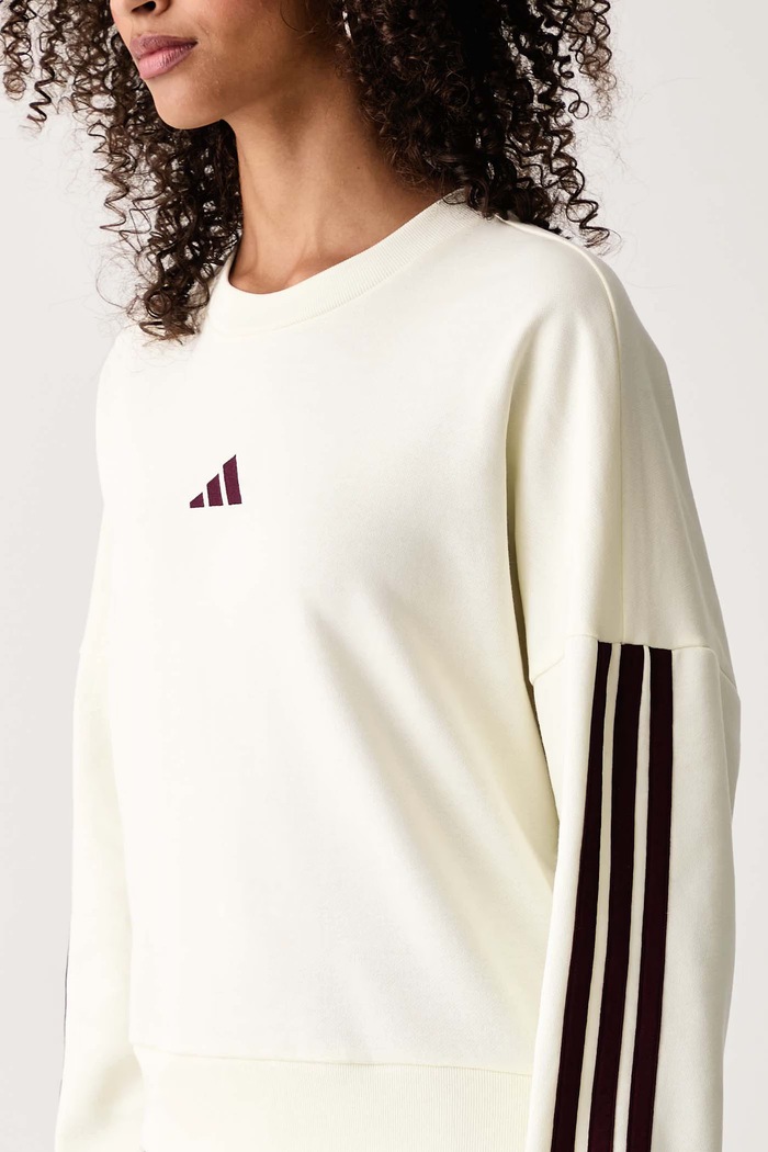 Dukserica za žene s pamukom Essentials adidas KR1026 bež