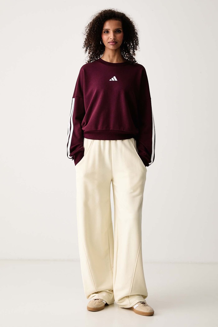 adidas Dukserica za žene s pamukom Essentials KR1025 bordo AW26