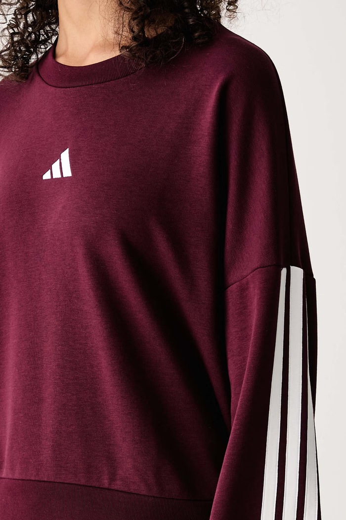 Dukserica za žene s pamukom Essentials adidas KR1025 bordo