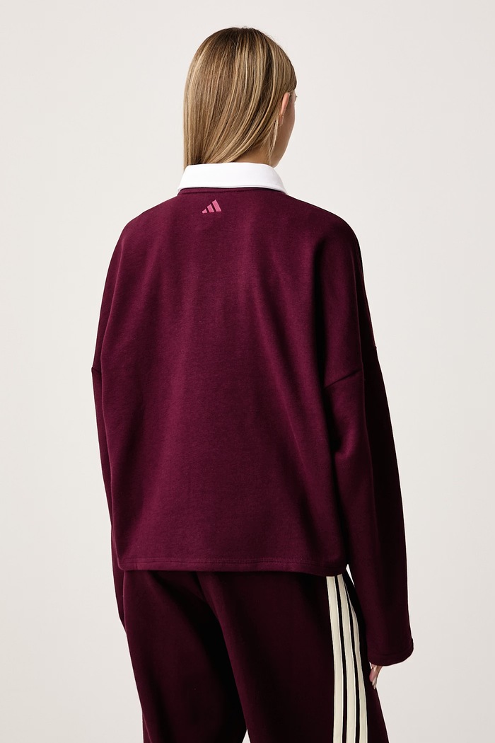 Odzież adidas Bluza damska z bawełną KR4557 bordowy