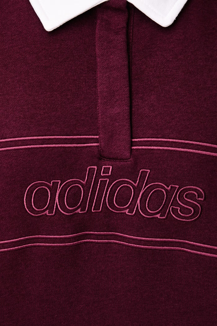 Bluza damska z bawełną adidas bordowy KR4557