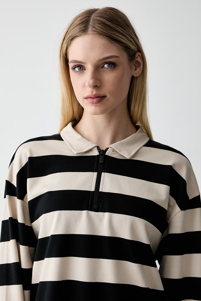adidas longsleeve damski bawełniany Soft Lux beżowy KF6251