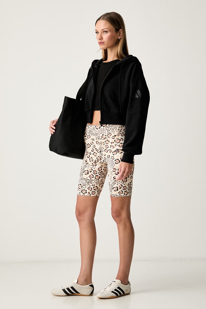 adidas bluza rozpinana z kapturem damska z bawełną Soft Lux KF6245 czarny AW26