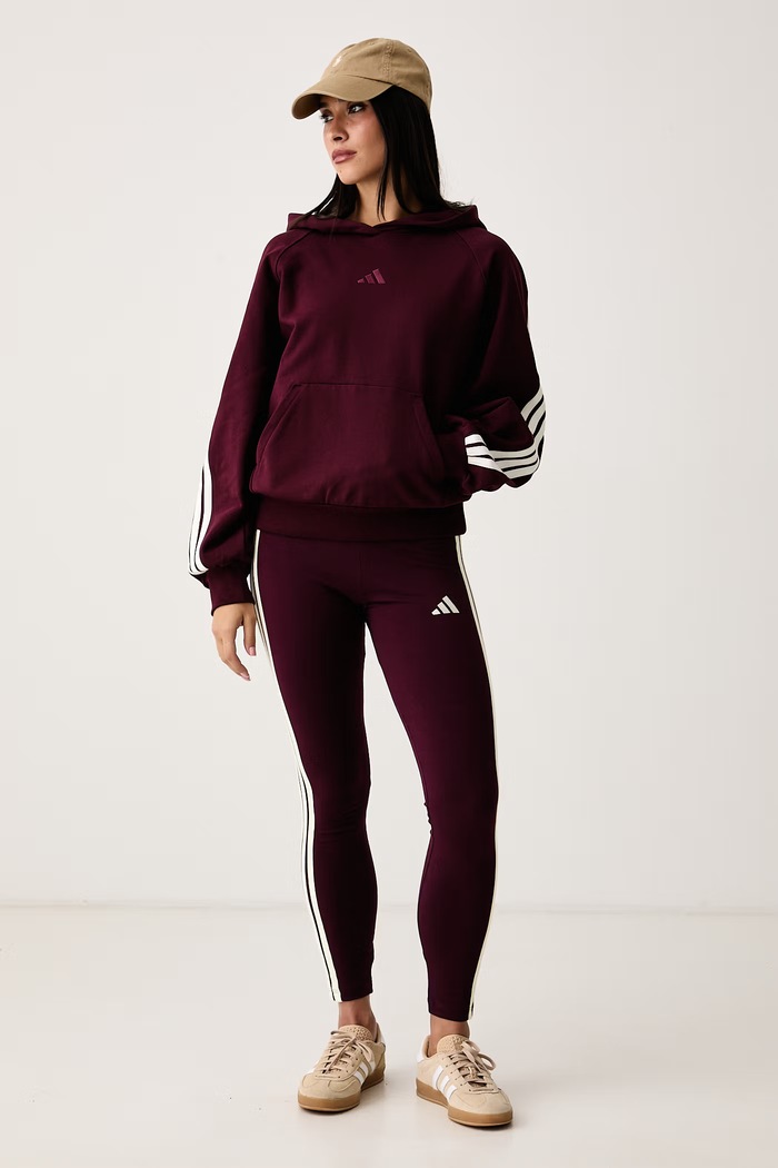 adidas Bluza damska bawełniana KV9935 bordowy AW26