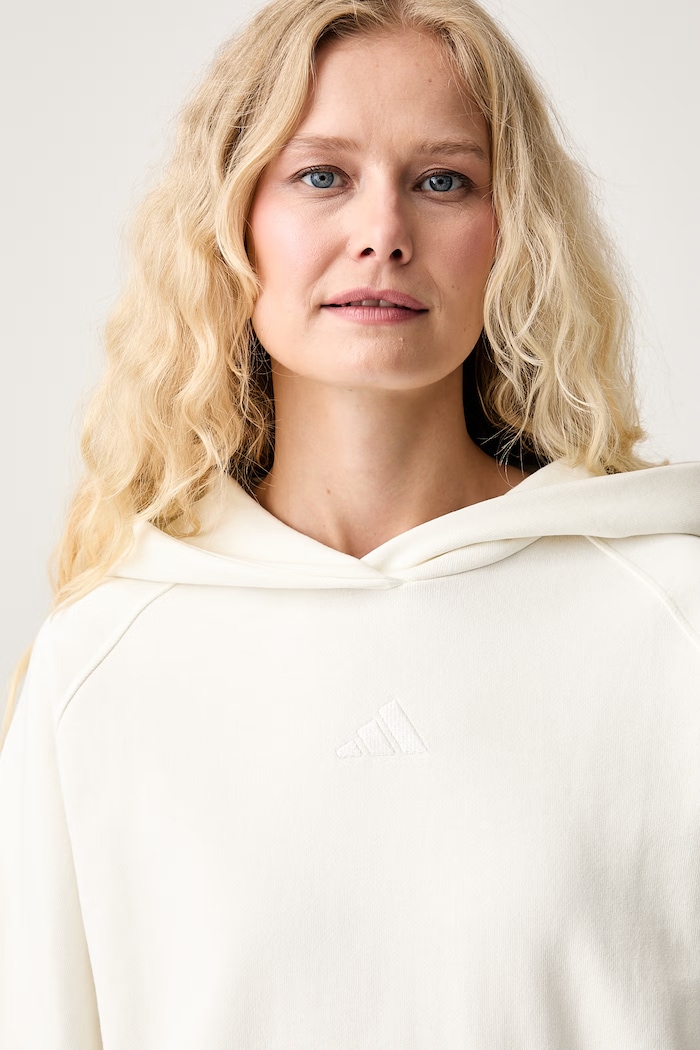 adidas mikina s kapucňou dámska bavlnená béžová KV9929