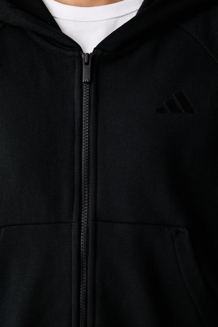 adidas bluza z kapturem damska bawełniana KV7323 czarny