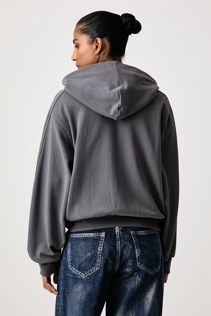 Odzież adidas Bluza rozpinana z kapturem damska bawełniana KV7333 szary