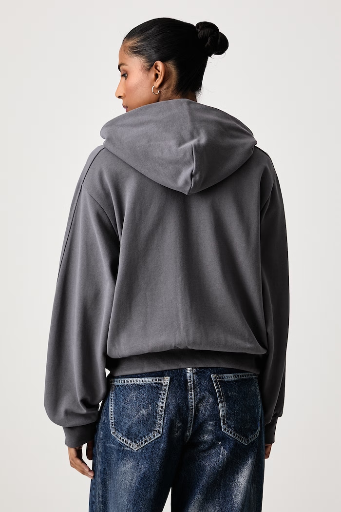 Odzież adidas Bluza rozpinana z kapturem damska bawełniana KV7333 szary