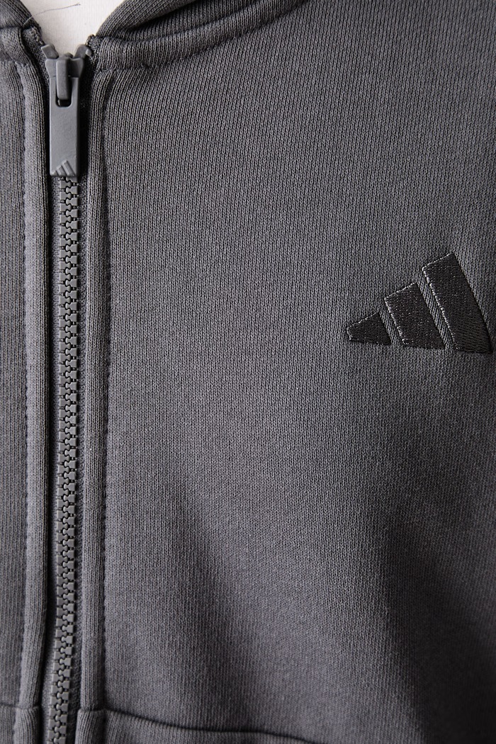 Bluza rozpinana z kapturem damska bawełniana adidas szary KV7333