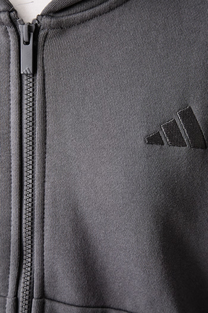Bluza rozpinana z kapturem damska bawełniana adidas szary KV7333