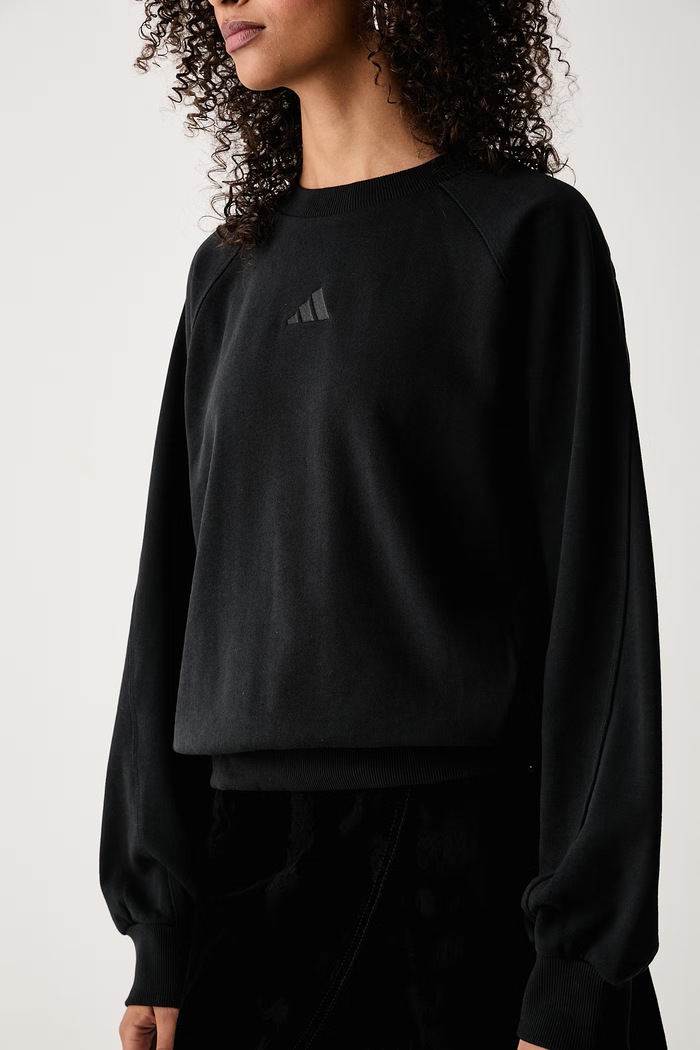 Dukserica za žene od pamuka adidas KV7352 crna