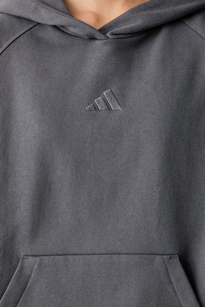 adidas bluza z kapturem damska bawełniana KV9794 szary