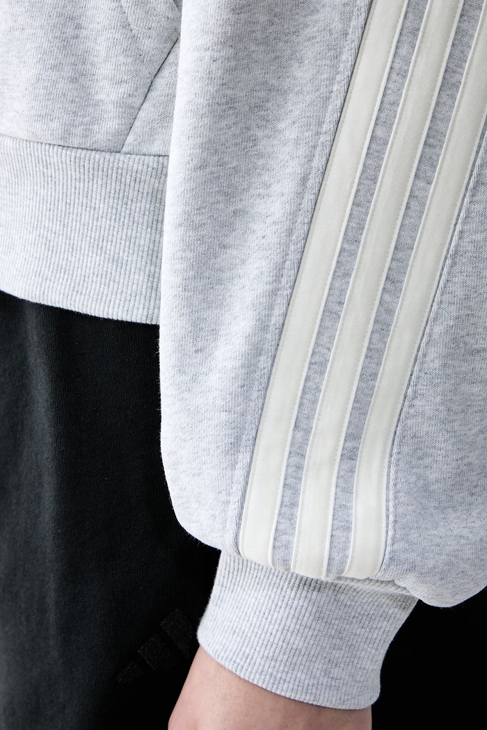 adidas bluza rozpinana z kapturem damska bawełniana KV9879 szary