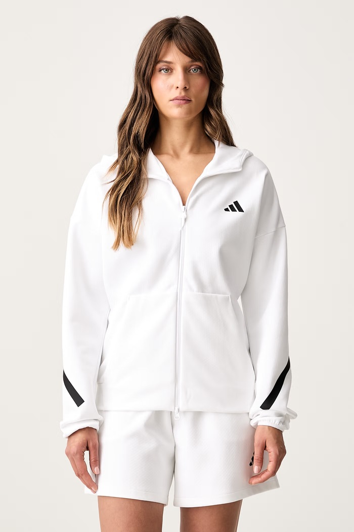 adidas bluza rozpinana z kapturem damska Z.N.E biały KF6326